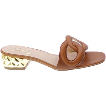 Scarpe Donna Sandali Exé Shoes Mules Donna Cuoio Katy-807 Marrone