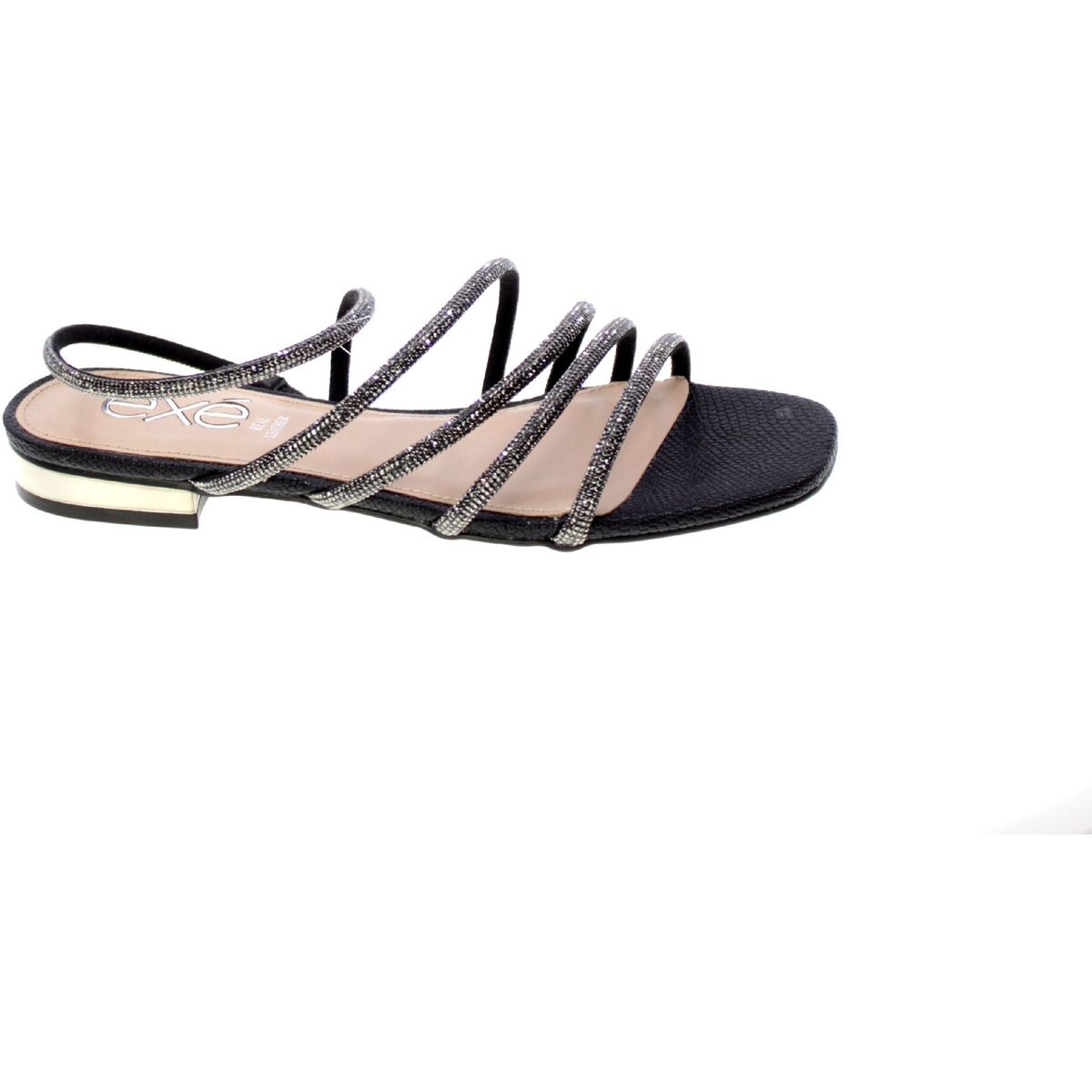 Scarpe Donna Sandali Exé Shoes Sandalo Donna Nero Amelia-457 Nero