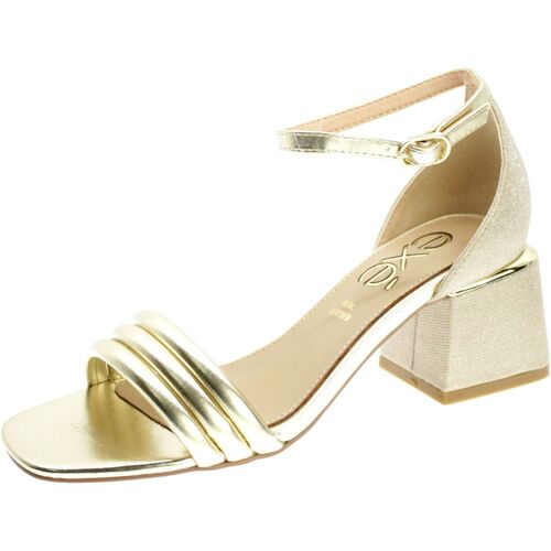 Scarpe Donna Sandali Exé Shoes Sandalo Donna Platino Carmen-145 Oro