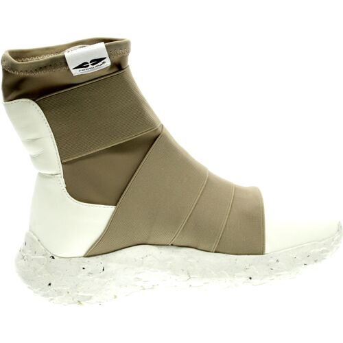 Scarpe Donna Sneakers basse Fessura Sneakers Donna Tortora/Bianco Rock Sock oc009 Bianco