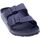 Scarpe Uomo Sandali Cotton Belt Mules Doppia Fascia Uomo Blue Cbm219010 Blu