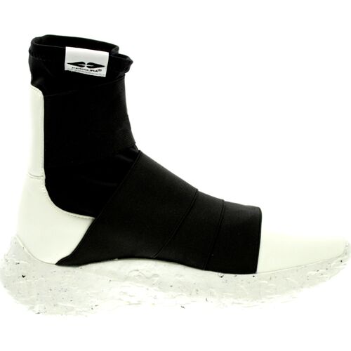 Scarpe Donna Sneakers basse Fessura Sneakers Donna Nero/Bianco Rock Sock Roc009 Nero