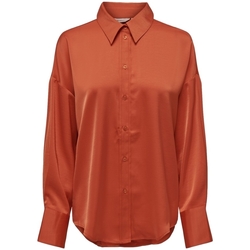 Abbigliamento Donna Top / Blusa Only Marta Oversize Shirt - Tigerlily Arancio