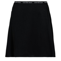 Abbigliamento Donna Gonne Calvin Klein Jeans LOGO ELASTIC SKIRT Nero
