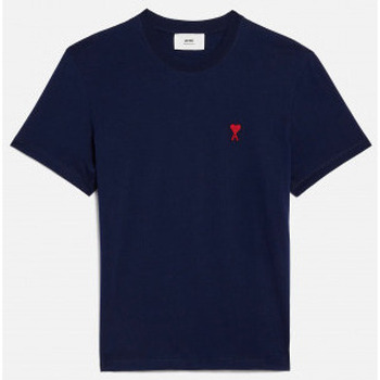 Abbigliamento Uomo T-shirt & Polo Ami Paris T SHIRT  DE COEUR UNISEX NAUTIC BLUE Marine