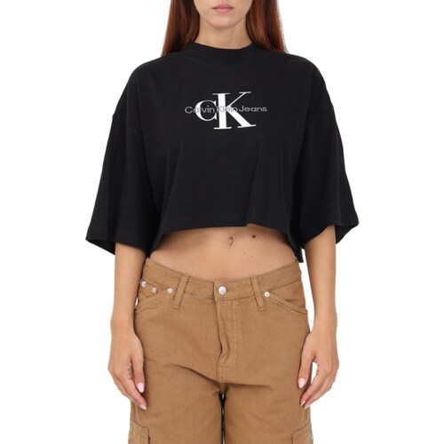 Abbigliamento Donna T-shirt maniche corte Calvin Klein Jeans J20J222120 Nero