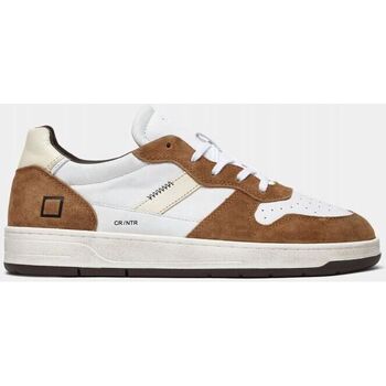 Scarpe Uomo Sneakers Date M391-C2-NT-HC COURT 2.0-NATURAL WHITE CAMEL Bianco
