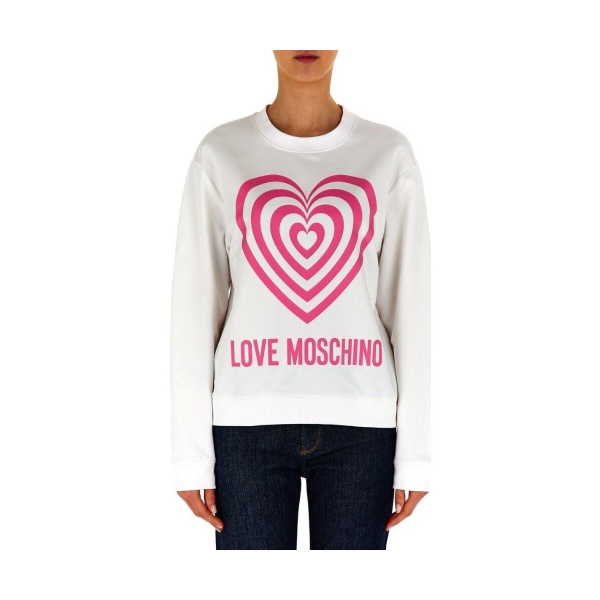 Abbigliamento Donna Felpe Love Moschino W6306 56 E2246 Bianco