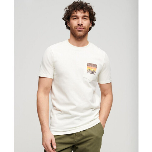 Abbigliamento Uomo T-shirt & Polo Superdry Vintage vl cali Bianco