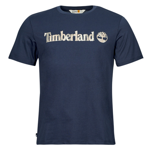 Abbigliamento Uomo T-shirt maniche corte Timberland Camo Linear Logo Short Sleeve Tee Marine