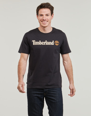 Timberland Linear Logo Short Sleeve Tee Nero