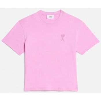 Abbigliamento Uomo T-shirt & Polo Ami Paris     T SHIRT  DE COEUR UNISEXE LOOSE UTS004.726 PINK Rosa