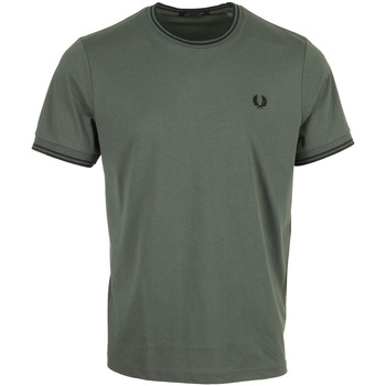 Abbigliamento Uomo T-shirt maniche corte Fred Perry Twinig Tipped Verde