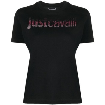 Abbigliamento Donna T-shirt maniche corte Roberto Cavalli 75pahe00cj110-899 Nero