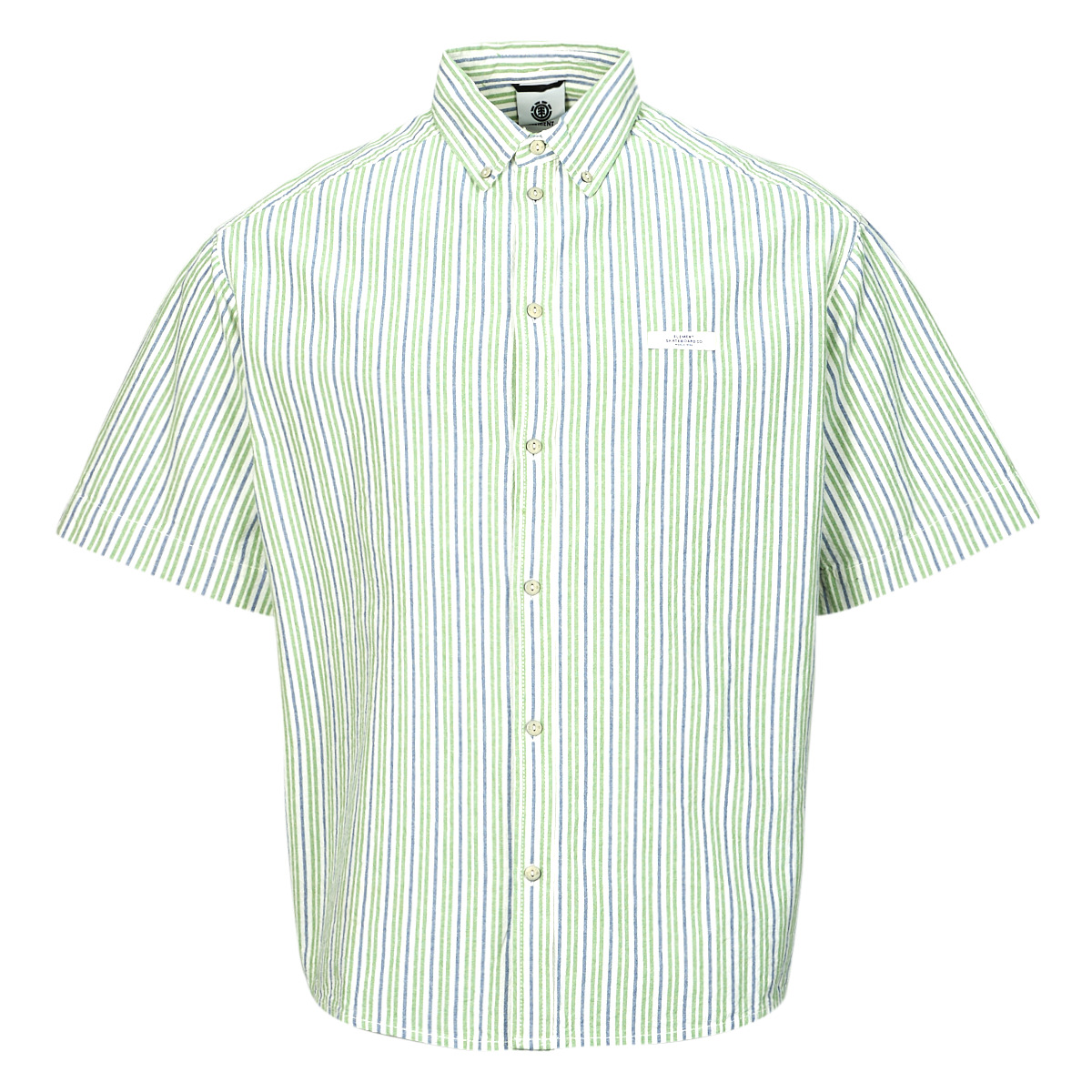 Abbigliamento Uomo Camicie maniche corte Element CAMBRIDGE SS Bianco / Grigio / Verde