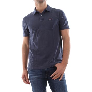 Abbigliamento Uomo T-shirt & Polo Tommy Hilfiger DM0DM07800 GARMENT DYE POLO-C87 TWLIGHT NAVY Blu
