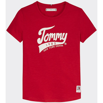 Abbigliamento Bambina T-shirt & Polo Tommy Hilfiger KG0KG04960 1985 TEE-XA9 RACING RED Rosso