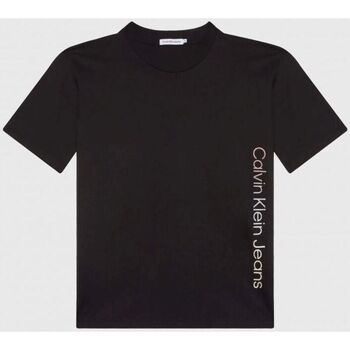 Abbigliamento Unisex bambino T-shirt & Polo Calvin Klein Jeans IU0IU00465 INSTITUTIONAL-BEH BLACK Nero