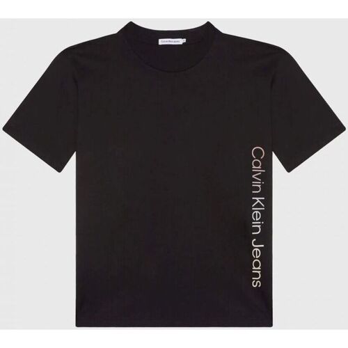 Abbigliamento Unisex bambino T-shirt & Polo Calvin Klein Jeans IU0IU00465 INSTITUTIONAL-BEH BLACK Nero