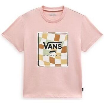 Abbigliamento Bambina T-shirt & Polo Vans VN000795BQL1 CREW VAXY-ROSES Rosa