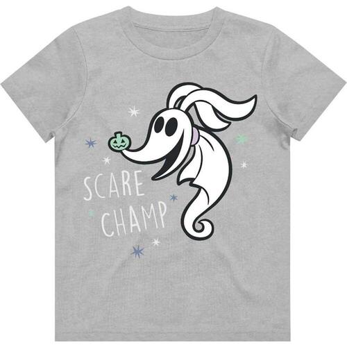 Abbigliamento Unisex bambino T-shirt maniche corte Nightmare Before Christmas Scare Champ Grigio