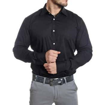 Abbigliamento Uomo Camicie maniche lunghe BOSS  Nero
