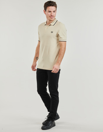 Fred Perry TWIN TIPPED FRED PERRY SHIRT Ecru / Nero