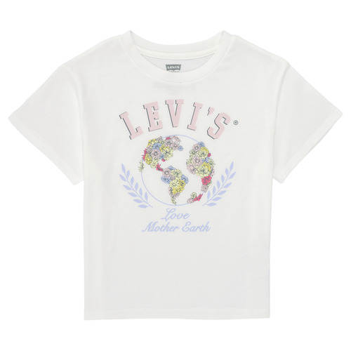 Abbigliamento Bambina T-shirt maniche corte Levi's EARTH OVERSIZED TEE Bianco