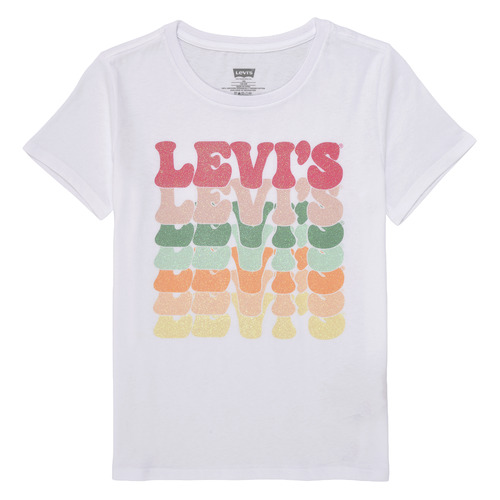Abbigliamento Bambina T-shirt maniche corte Levi's ORGANIC RETRO LEVIS SS TEE Multicolore / Bianco