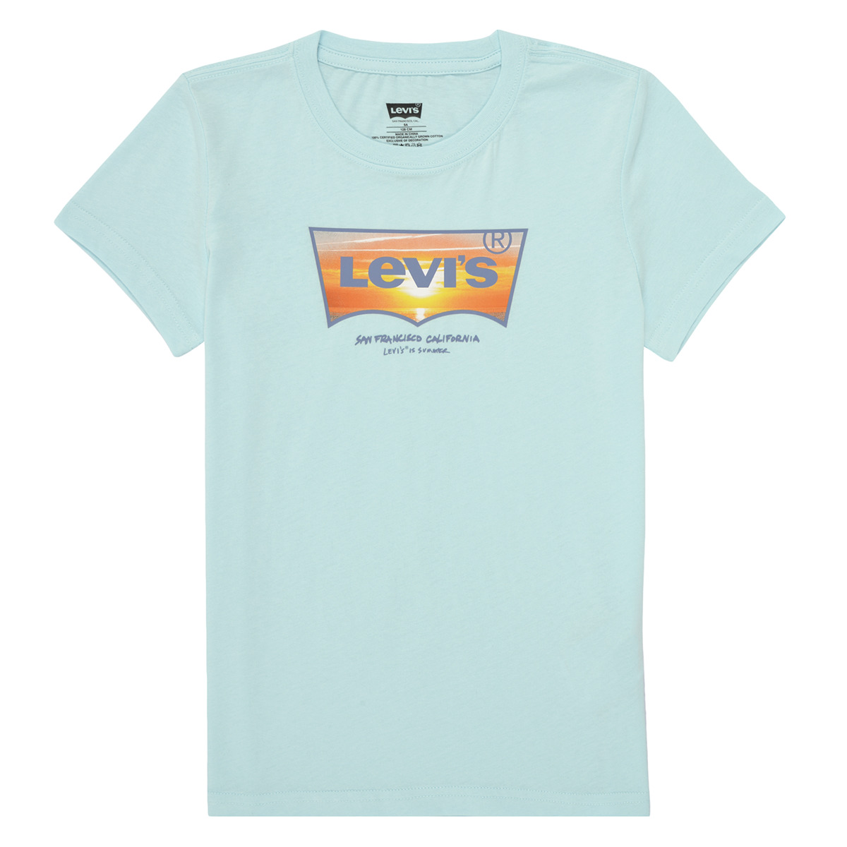 Abbigliamento Bambino T-shirt maniche corte Levi's SUNSET BATWING TEE Blu / Arancio