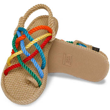 Bohonomad sandalo in corda beige e multicolor Beige