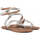 Scarpe Donna Sandali Coral Blue Fusion sandalo wrap up laminato silver Argento