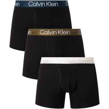 Biancheria Intima Uomo Mutande uomo Calvin Klein Jeans Confezione da 3 boxer con struttura moderna Nero