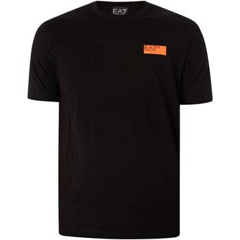 Emporio Armani EA7 T-shirt in jersey con grafica sul retro Nero