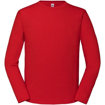 Abbigliamento Uomo T-shirts a maniche lunghe Fruit Of The Loom Iconic Premium Rosso