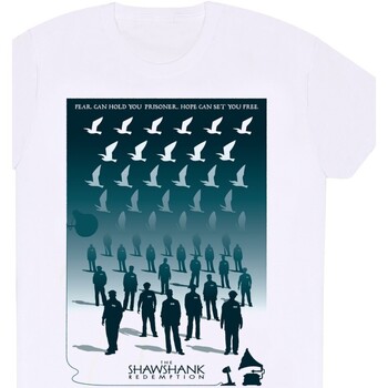 Abbigliamento T-shirts a maniche lunghe The Shawshank Redemption HE1563 Bianco