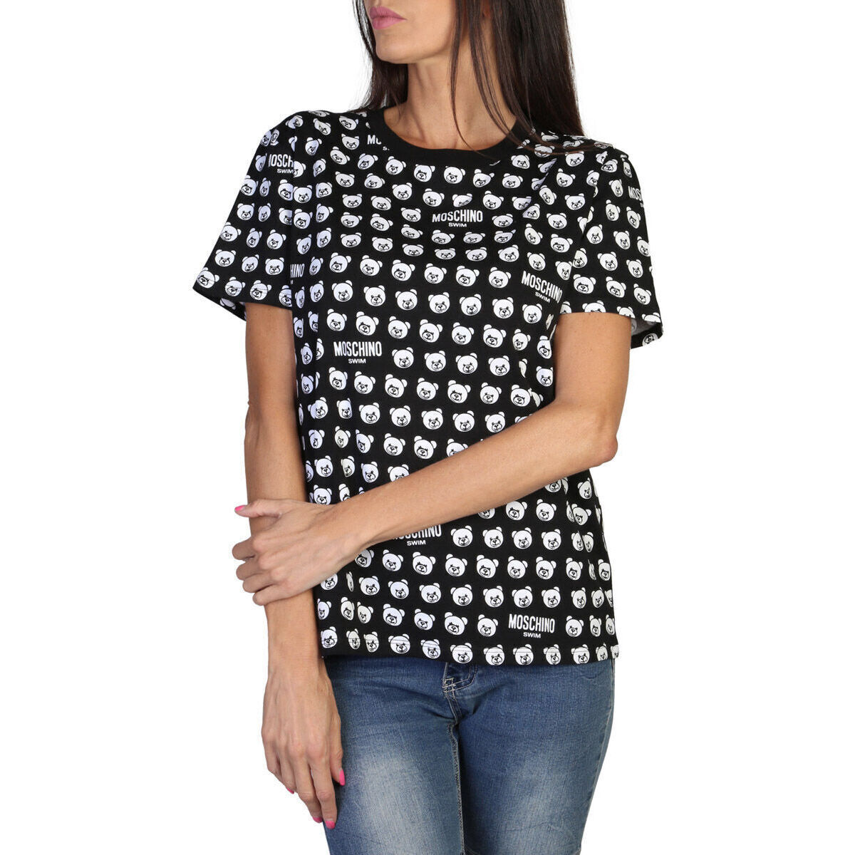 Abbigliamento Donna T-shirt maniche corte Moschino A0707 9420 A1555 Black Nero