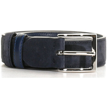 Accessori Uomo Cinture Hogan Cintura in pelle con logo impresso Blu