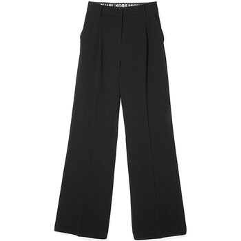 Abbigliamento Donna Pantaloni MICHAEL Michael Kors Pantaloni in crêpe con gamba ampia Nero