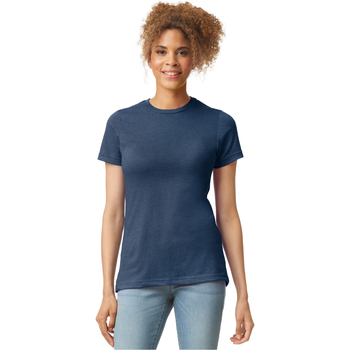 Abbigliamento Donna T-shirts a maniche lunghe Gildan 67000L Blu
