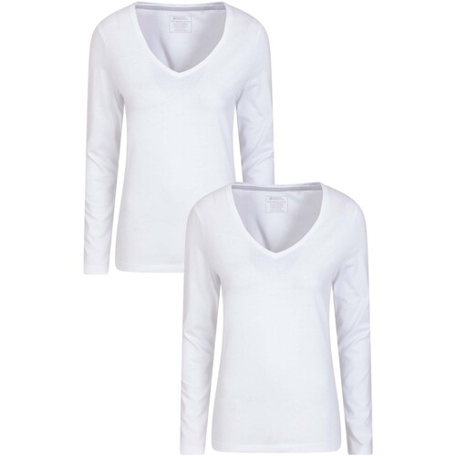 Abbigliamento Donna T-shirts a maniche lunghe Mountain Warehouse Eden Bianco