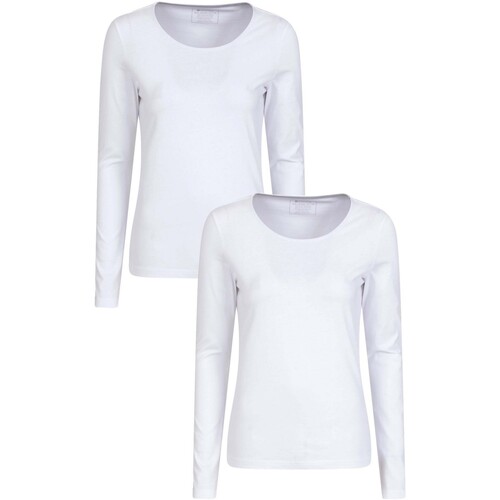 Abbigliamento Donna T-shirts a maniche lunghe Mountain Warehouse Eden Bianco
