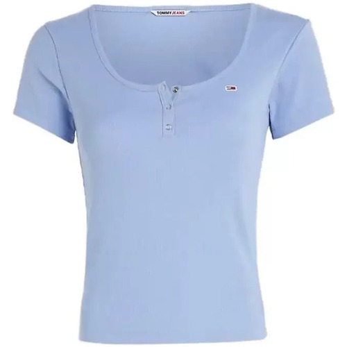 Abbigliamento Donna T-shirt maniche corte Tommy Jeans flag Blu