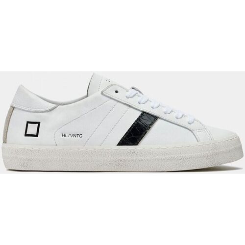 Scarpe Donna Sneakers Date W391-HL-VC-WB HILL VINTAGE CALF-WHITE/BLACK Bianco