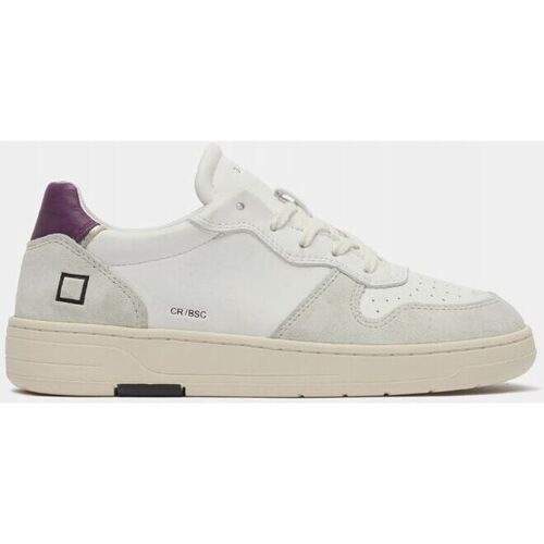 Scarpe Donna Sneakers Date W391-CR-BA-IP COURT-WHITE/PURPLE Bianco
