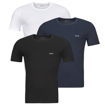 Abbigliamento Uomo T-shirt maniche corte BOSS TShirtRN 3P Classic Bianco / Marine / Nero