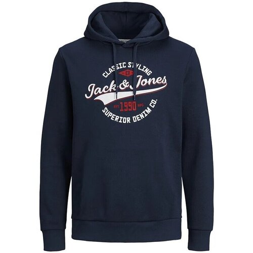 Abbigliamento Uomo Maglioni Jack & Jones Jwh Logo Sweat Hood Blu