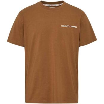 Abbigliamento Uomo T-shirt maniche corte Tommy Jeans  Marrone