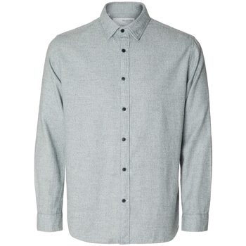 Abbigliamento Uomo Camicie maniche lunghe Selected Regowen-Twist L/S - Grey/Asphalt Marrone
