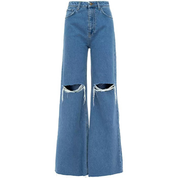 Jijil jeans  a palazzo con rotture Blu